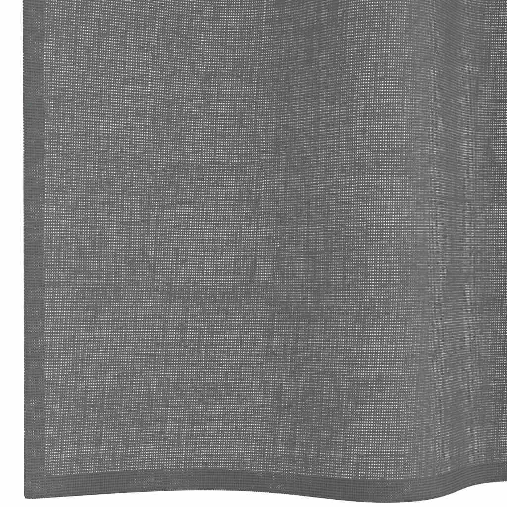 voile-gardiner med øskner 2 stk. 140x245 cm mørkegrå