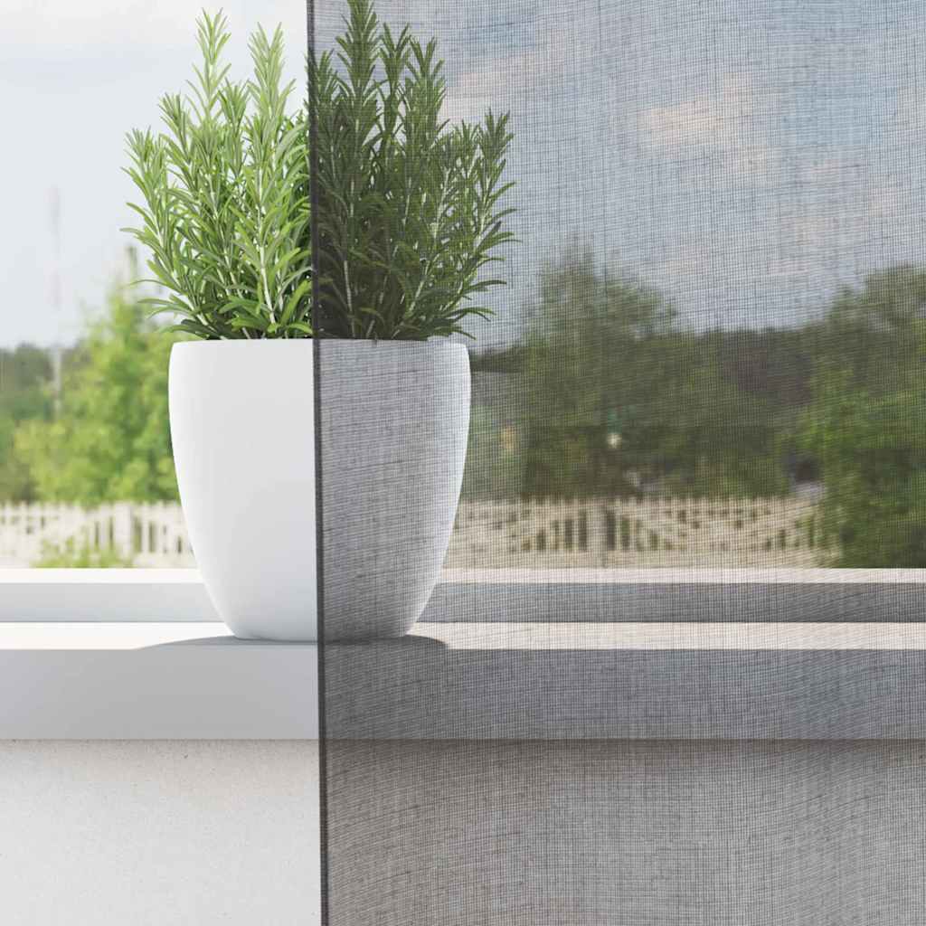 voile-gardiner med øskner 2 stk. 140x260 cm mørkegrå