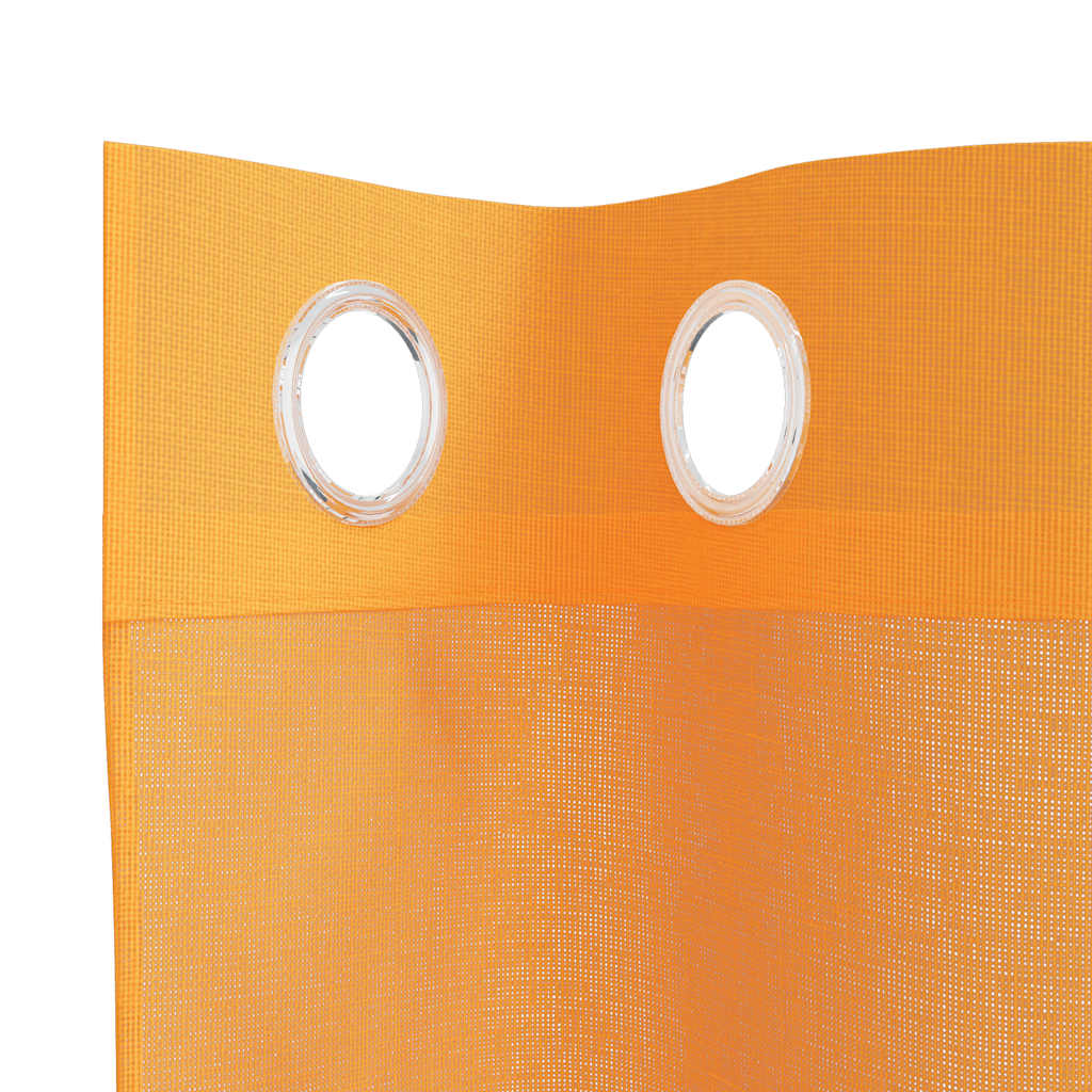 voile-gardiner med øskner 2 stk. 140x260 cm orange