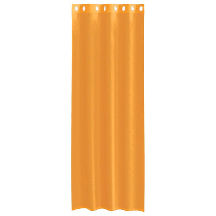 voile-gardiner med øskner 2 stk. 140x300 cm orange