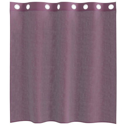voile-gardiner med øskner 2 stk. 140x140 cm lilla