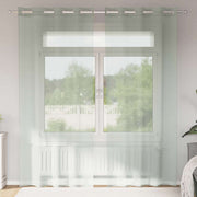 voile-gardiner med øskner 2 stk. 140x225 cm lysegrå