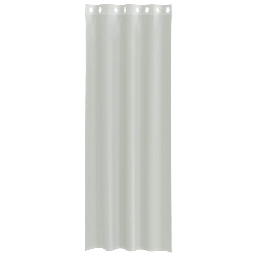 voile-gardiner med øskner 2 stk. 140x260 cm lysegrå