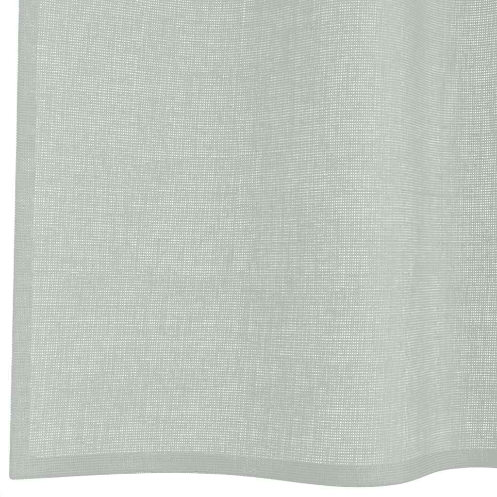 voile-gardiner med øskner 2 stk. 140x300 cm lysegrå