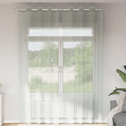 voile-gardiner med øskner 2 stk. 140x300 cm lysegrå