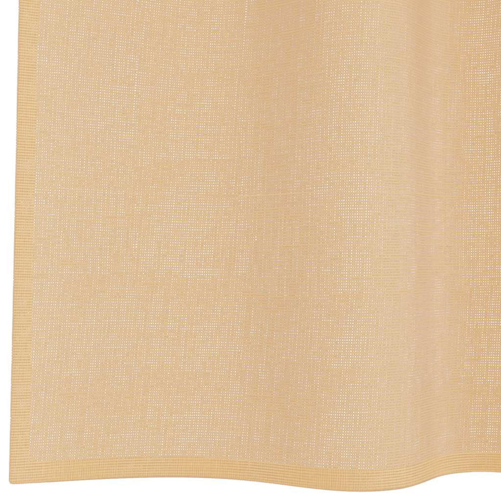 voile-gardiner med øskner 2 stk. sandfarvet