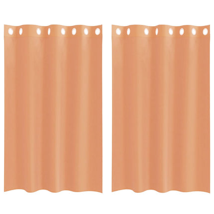 voile-gardiner med øskner 2 stk. terrakotta