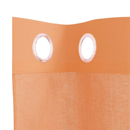 voile-gardiner med øskner 2 stk. terrakotta
