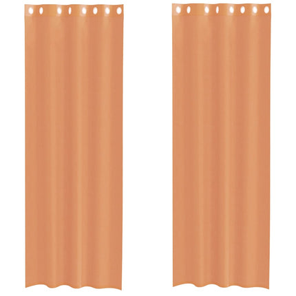 voile-gardiner med øskner 2 stk. terrakotta