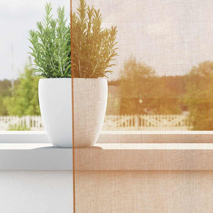voile-gardiner med øskner 2 stk. terrakotta