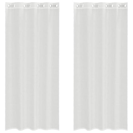 voile-gardiner med øskner 2 stk. hvid
