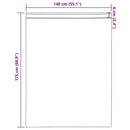 voile-gardiner med stanglommer 2 stk. sort
