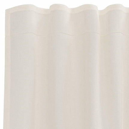 voile-gardiner med stanglommer 2 stk. cremefarvet