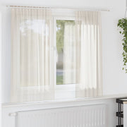 voile-gardiner med stanglommer 2 stk. cremefarvet
