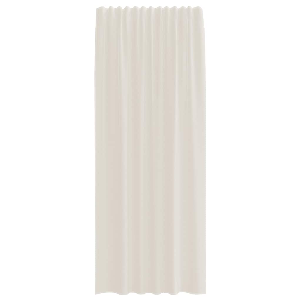 voile-gardiner med stanglommer 2 stk. cremefarvet