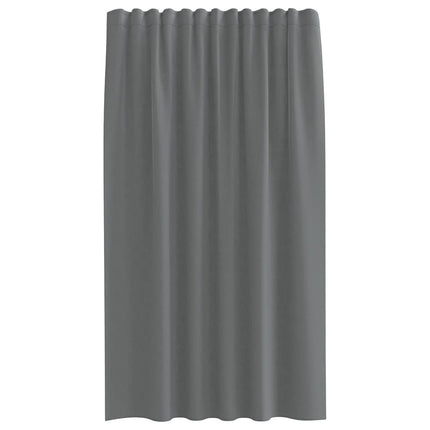 voile-gardiner med stanglommer 2 stk. mørkegrå