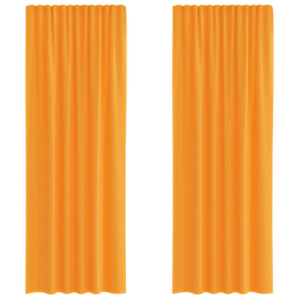 voile-gardiner med stanglommer 2 stk. orange