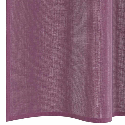voile-gardiner med stanglommer 2 stk lilla