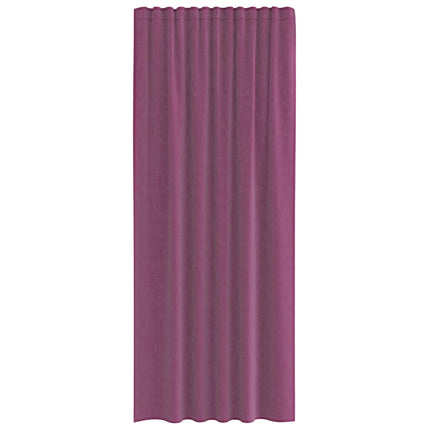 voile-gardiner med stanglommer 2 stk lilla