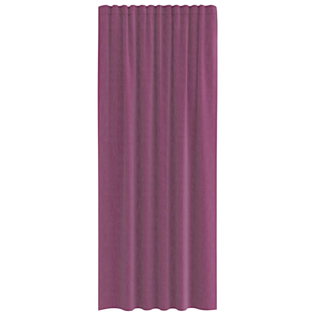 voile-gardiner med stanglommer 2 stk lilla