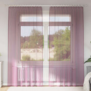 voile-gardiner med stanglommer 2 stk lilla