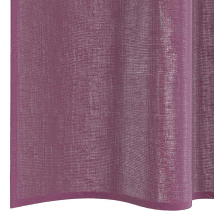 voile-gardiner med stanglommer 2 stk lilla
