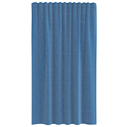 voile-gardiner med stanglommer 2 stk kongeblå