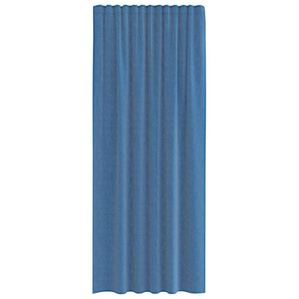 voile-gardiner med stanglommer 2 stk kongeblå