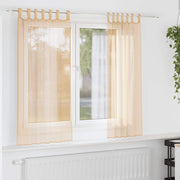 voile-gardiner med stanglommer 2 stk sandfarvet