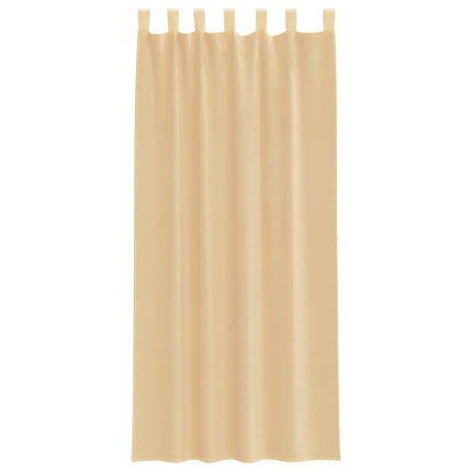 voile-gardiner med stanglommer 2 stk sandfarvet