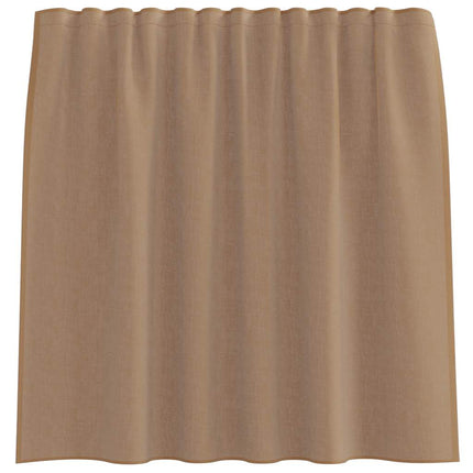 voile-gardiner med stanglommer 2 stk lysebrun