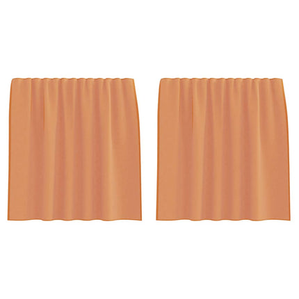 voile-gardiner med stanglommer 2 stk terrakotta