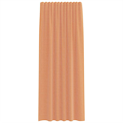 voile-gardiner med stanglommer 2 stk terrakotta