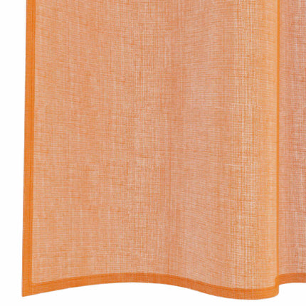 voile-gardiner med stanglommer 2 stk terrakotta
