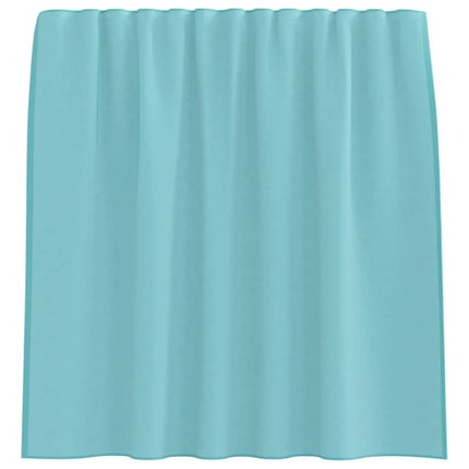 voile-gardiner med stanglommer 2 stk turkis