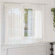 voile-gardiner med stanglommer 2 stk hvid