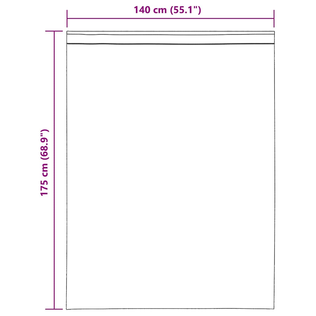 voile-gardiner med fane i toppen 2 stk. brun