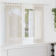 voile-gardiner med fane i toppen 2 stk. cremefarvet