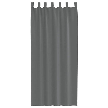 voile-gardiner med løkker 2 stk. 140x245 cm mørkegrå