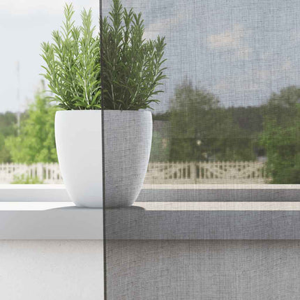 voile-gardiner med løkker 2 stk. 140x260 cm mørkegrå