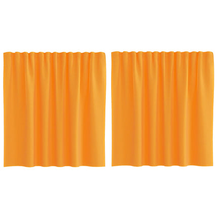 voile-gardiner med løkker 2 stk. 140x140 cm orange