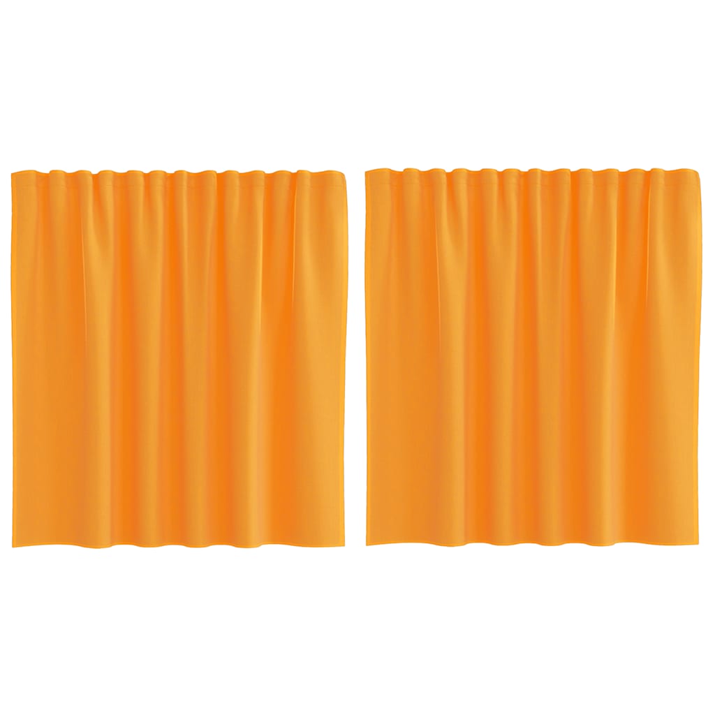 voile-gardiner med løkker 2 stk. 140x140 cm orange