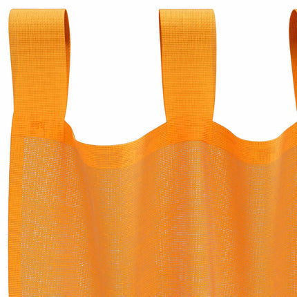 voile-gardiner med løkker 2 stk. 140x140 cm orange