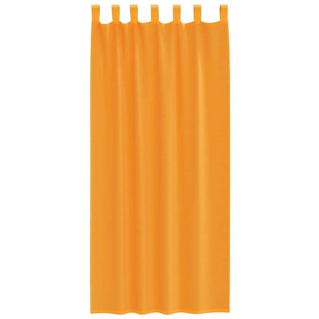 voile-gardiner med løkker 2 stk. 140x245 cm orange