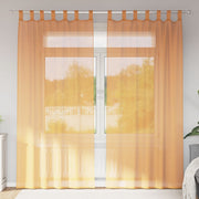 voile-gardiner med løkker 2 stk. 140x245 cm orange