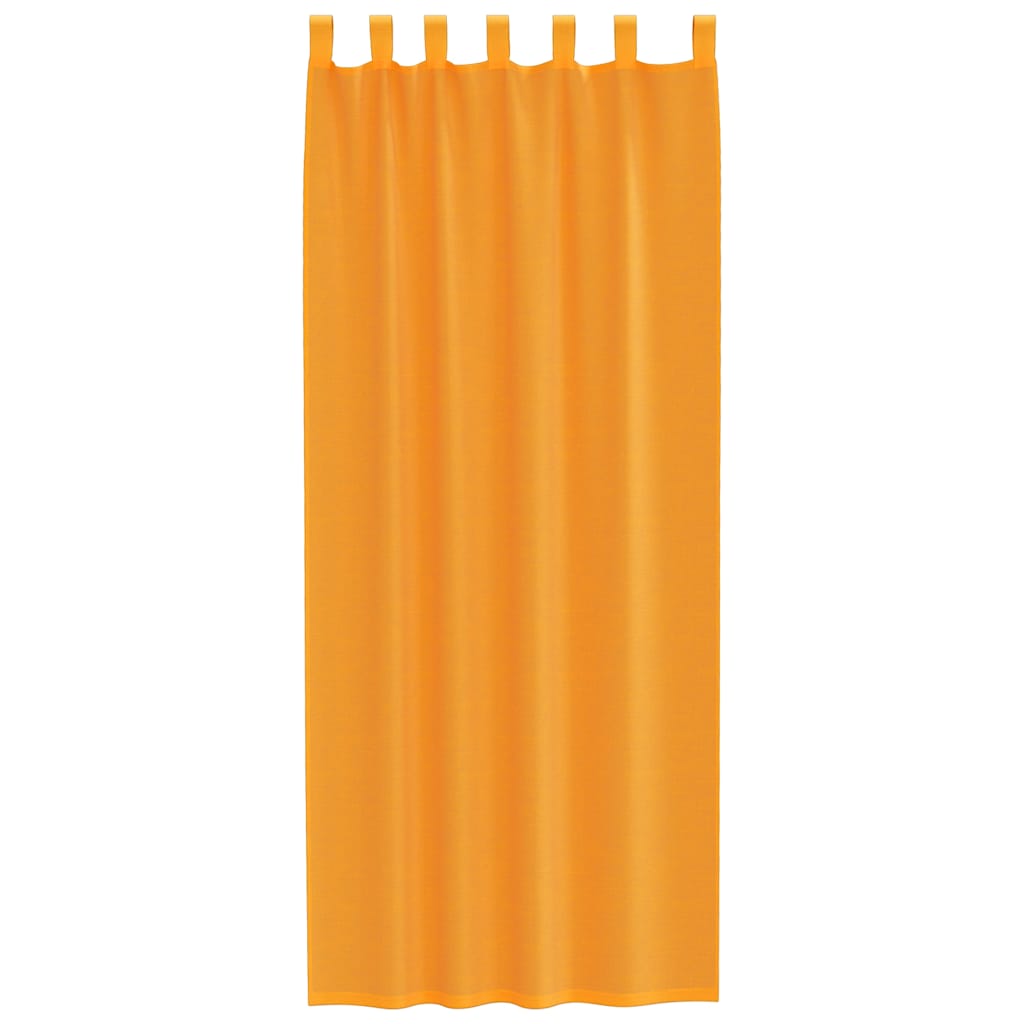 voile-gardiner med løkker 2 stk. 140x260 cm orange