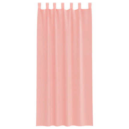 voile-gardiner med løkker 2 stk. 140x245 cm lyserød