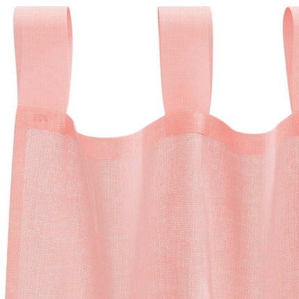 voile-gardiner med løkker 2 stk. 140x245 cm lyserød