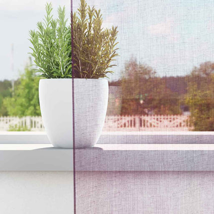 voile-gardiner med løkker 2 stk. 140x140 cm lilla