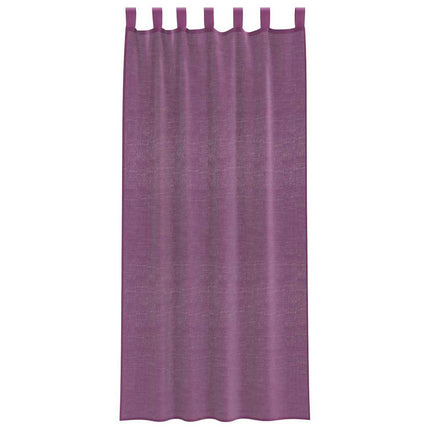 voile-gardiner med løkker 2 stk. 140x225 cm lilla
